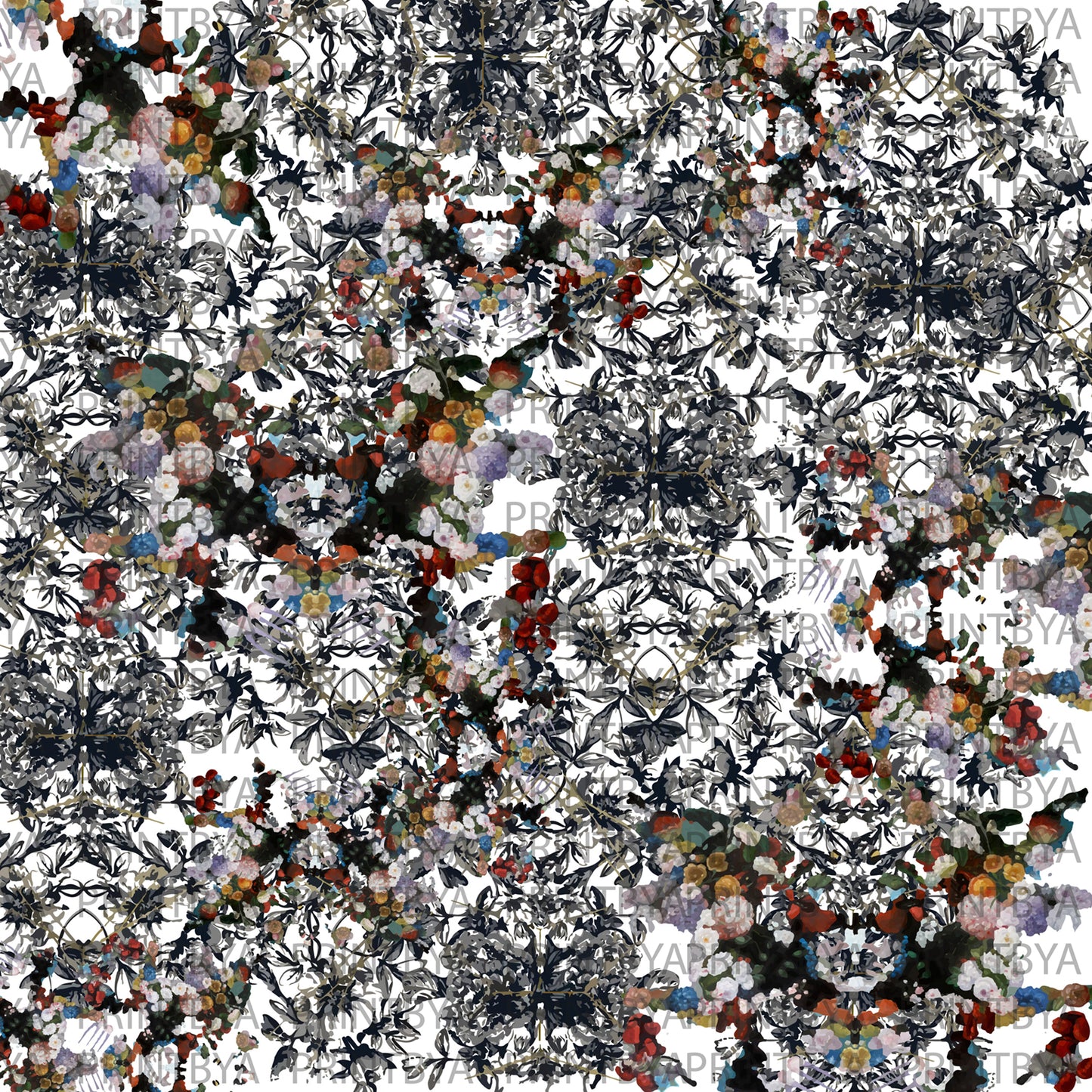 Midnight Botanical Lace