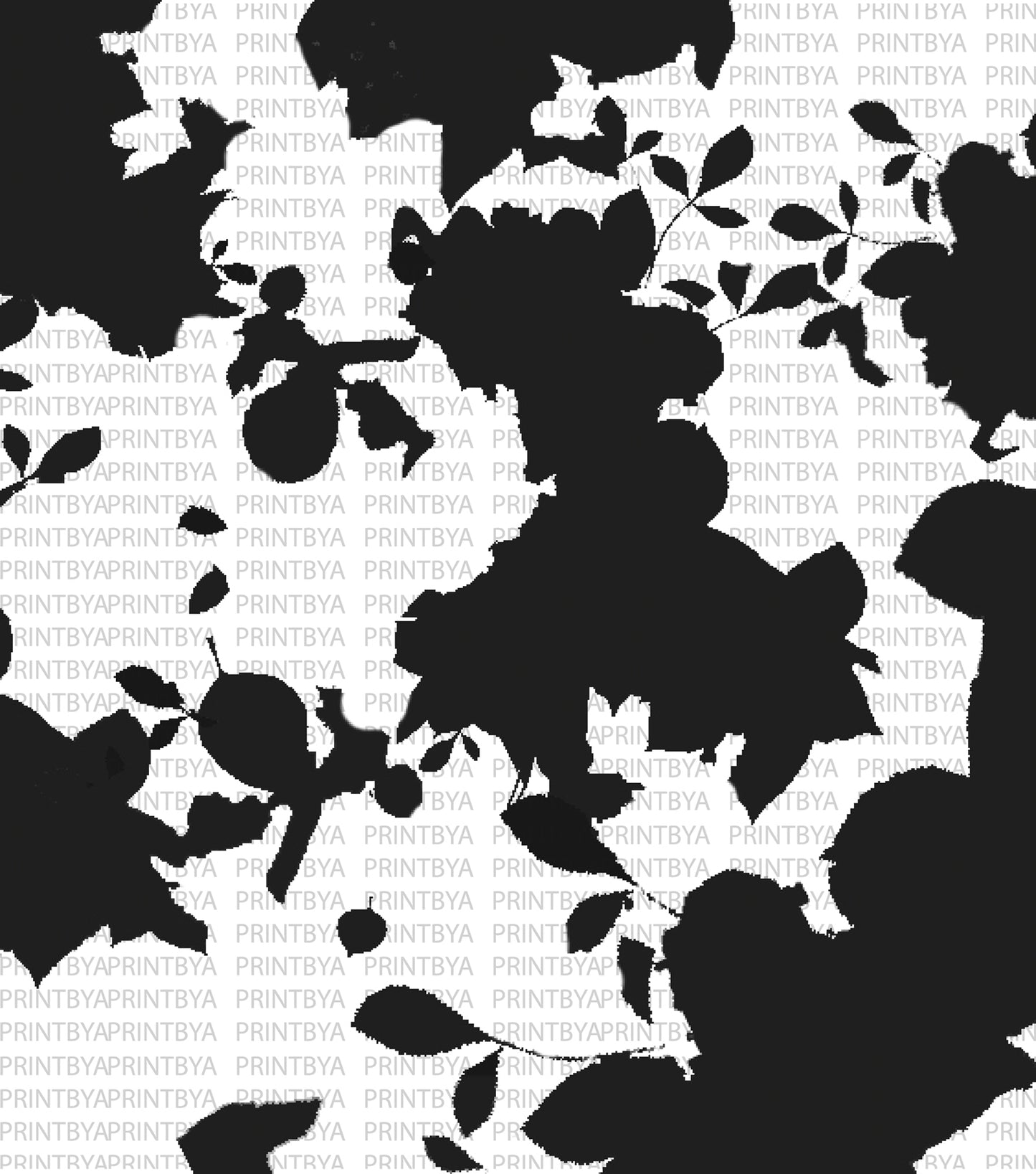 Midnight Botanical Silhouette - Placement Print
