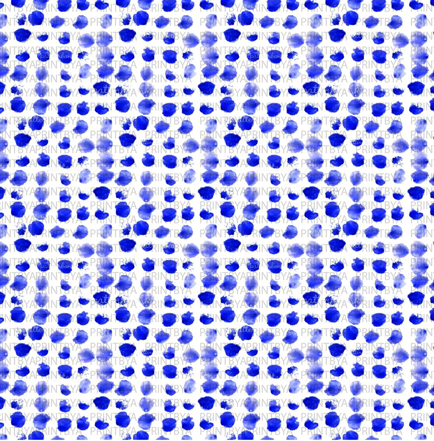 Cobalt Watercolor Dots