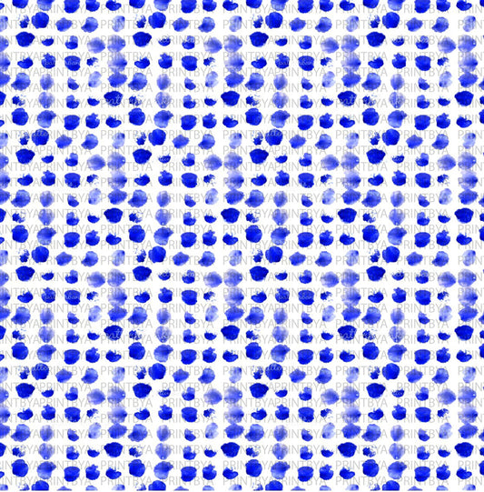 Cobalt Watercolor Dots